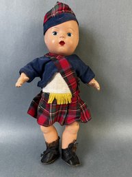 Vintage Made In Canada Scottish Dressed Doll.