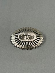 Vintage Silvertone Brooch By Monet