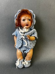 Vintage Bisque Socket Head Doll By Morimura Bros Japan.