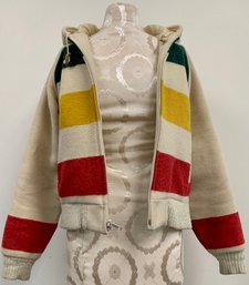 Vintage Eddie Bauer Wool Hooded Jacket, Hudson Bay Design