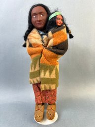 Female Skookum Doll With Papoose.