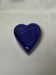 Cobalt Blue Heart Shaped Trinket Box - Victoria B.C.