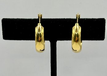 Gold Tone Pierced Hoops