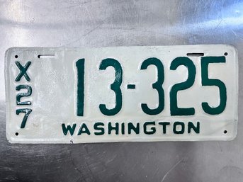 1927 Washington State License Plate.