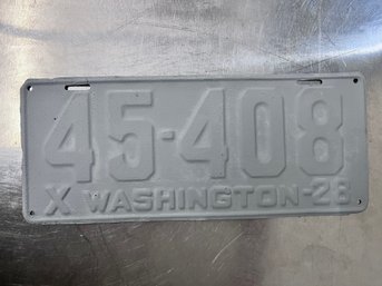 1928 Washington State License Plate.