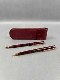 Two Waterman Pens With Case