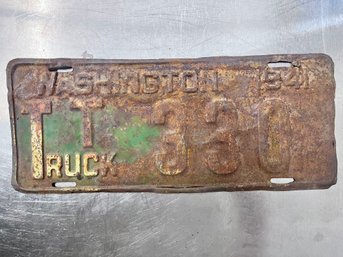 1941 Washington State Truck License.