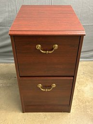 Cherry Red Two Drawer Filing Cabinet Side Table *local Pick Up Only*