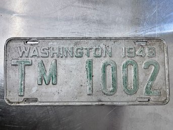 1949 Washington State License Plate.