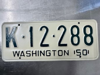 1950 Washington State License Plate.