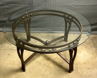 Round Outdoor Glass Table *local Pick Up Only*