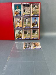 1991 Pacific Trading Cards 110 Card Set Of Nolan Ryan Cards In Folder.