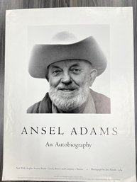 Ansel Adams An Autobiography Poster Dated 1984.