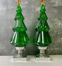 2 Plastic Light Up Xmas Trees.   Number 3