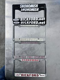 Set Of 5 Bickford Ford License Plate Frames.