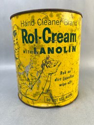 Vintage Roll Cleaner All Purpose Cleaning Cream Empty Can.