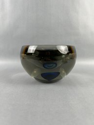 Vintage Smoked Glass Bowl