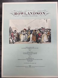 Colored Thomas Rowlandson Poster From 1980 Exhibition At Stanford University.