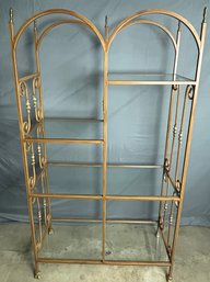 Vintage Metal Glass Shelf Rack *local Pick Up Only*