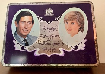 Vintage Cadbury Chocolate Box, Marriage Of Princess Diana