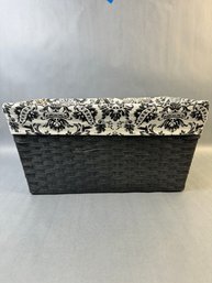 Black Storage Basket With Liner