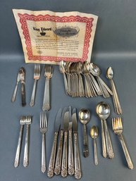 Vintage Lot Of King Edward Silver Plate Flatware.