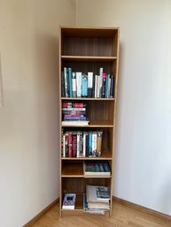 Narrow Oak 5 Shelf Bookcase (Bookcase Only)