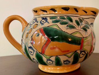 Vintage Hand Painted Ceramic Pitcher