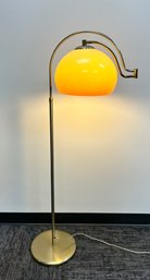 Mid Century Swivel Floor Lamp With Acrylic Globe Shade