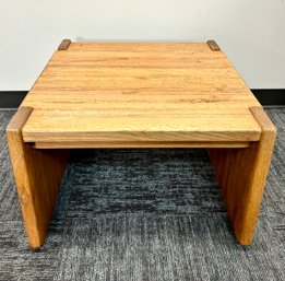 Vintage Solid Oak Heavy End Table
