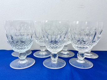 Set Of 7 Waterford Colleen Pattern 5 1/4 Inch Goblets.