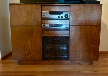 Entire Media Cabinet, Kenwood Receiver, CD Player, Sharp VHSrecord &  Cabinet