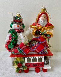 3 Large Christmas Ornaments