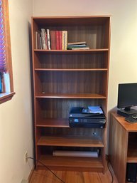 Oak Adjustable 5 Shelf Bookshelf