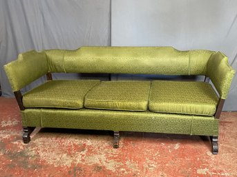 Vintage Green Upholstered Couch
