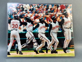 Authentic Ken Griffey Jr Autograph On 8x10 Photo Of His 400 Home Run.