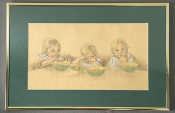 Pencil Signed Pastel Art On Paper Framed *local Pick Up Only*