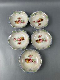 Five Porcelain Berry Bowls Made In Bavaria