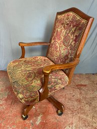 Upholstered Wood Frame Office Chair
