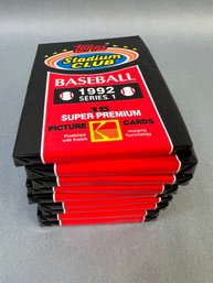 9 Unopened MLB Card Packs 1992 Topps Series 1 Stadium Club.