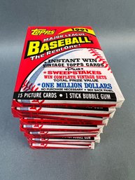 10 Unopened MLB Card Packs 1991 Topps.