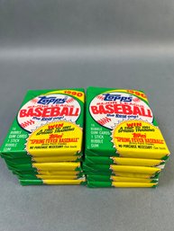 12 Unopened MLB Card Packs 1990 Topps. Set 1.