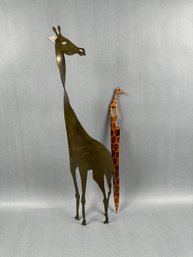 Tall Metal Giraffe And Giraffe Letter Opener