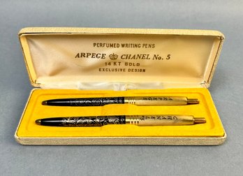 Arpege Chanel No. 5 - 14k Yellow Gold Perfumed Writing Pens