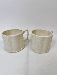 2 Vintage Belleek Tea Cups.