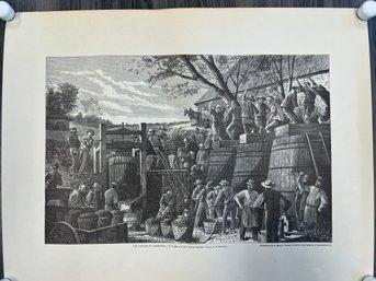 Repro Print From Harpers Weekly 1876 At Work At The Wine Presses.