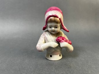 Vintage Porcelain Half Doll Marked Nippon.