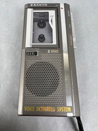 Sanyo Microcassette Tape Recorder Model M5490.