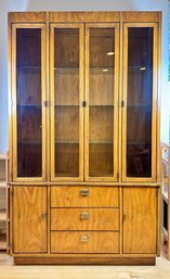 1970s Drexel Heritage Campaign Style Hutch Hollywood Regency