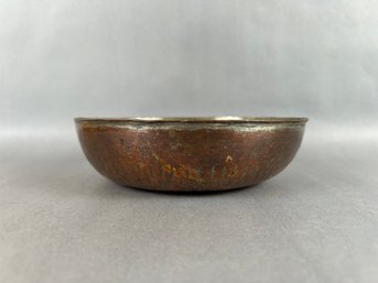 Small Vintage Brass Embossed Bowl